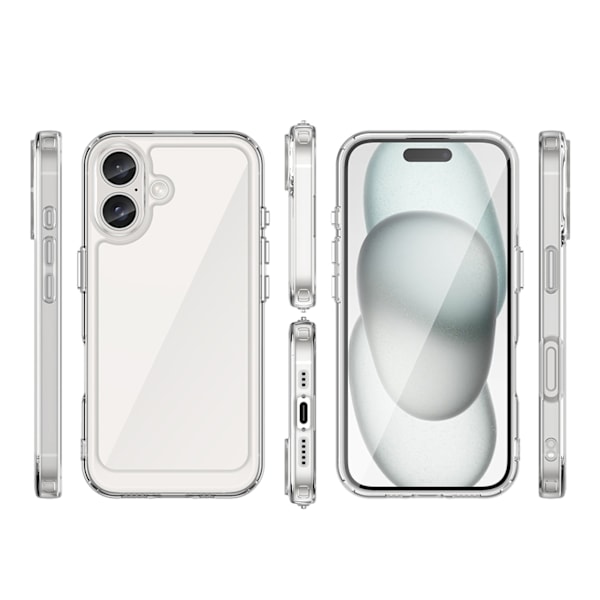 iPhone 16 Plus Transparent Gelram Fodral - Outer Space Design
