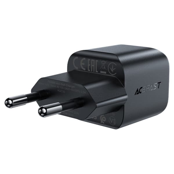 Acefast A73 Mini GaN USB-C Nätadapter 20W PD - Svart