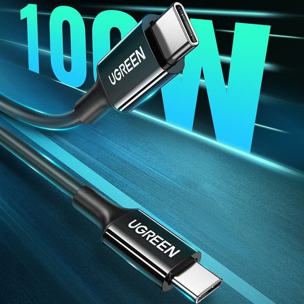 Ugreen US300 USB-C till USB-C Kabel 480 Mb/s 5A 2m - Svart