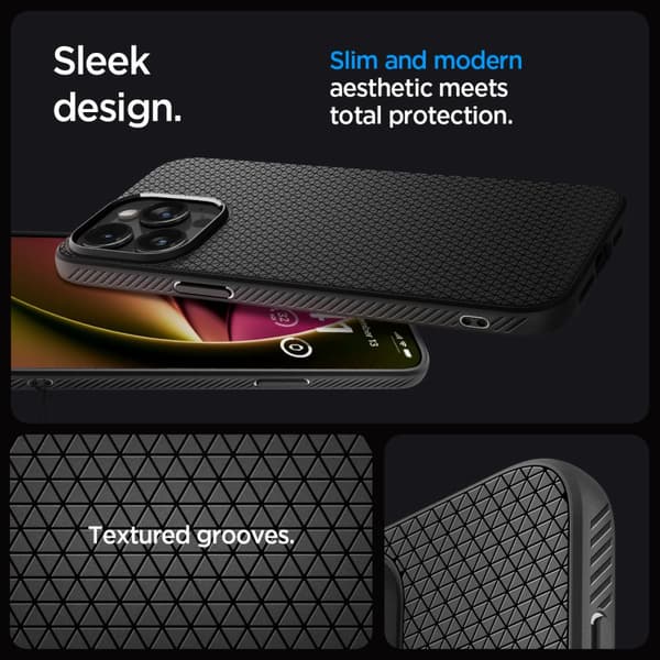 Spigen Liquid Air Skal för iPhone 15 Pro - Matt Svart