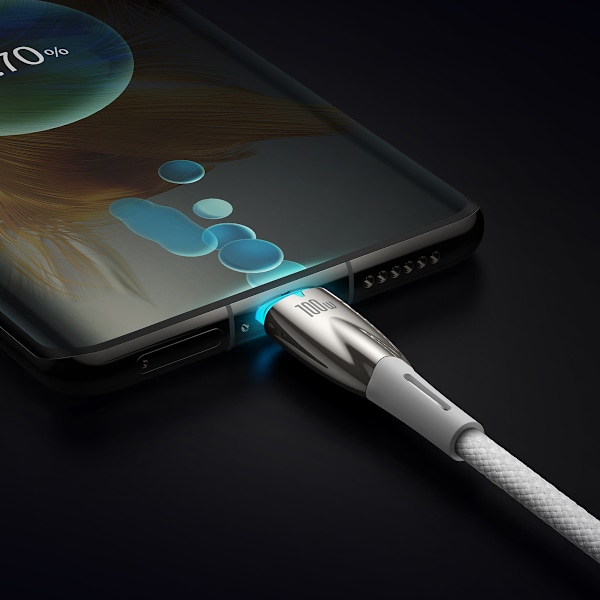 Baseus USB-C till USB-C 100W PD Kabel 5A 480Mb/s 2m - Vit