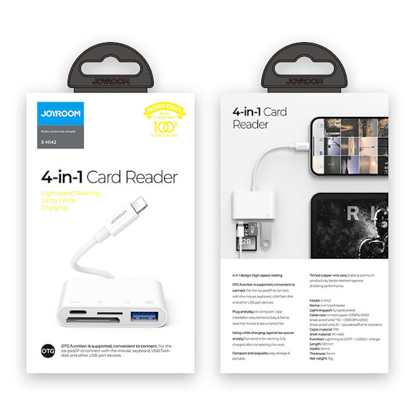 Joyroom S-H142 OTG Hub Lightning till USB-A 3.2/Lightning/SD/ TF
