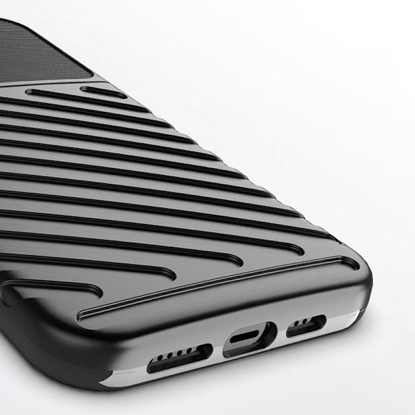 Blixtskydd Flexibelt Pansarfodral för iPhone 13 Pro Max Svart
