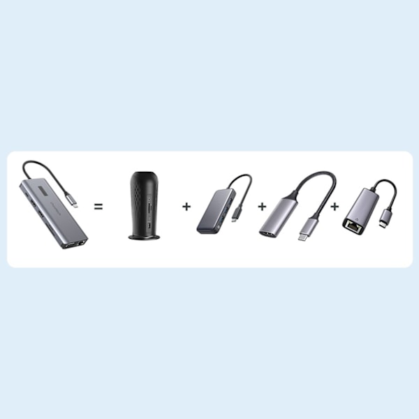 Choetech 12-i-1 USB-C Hub med Display – Universell anslutning fö