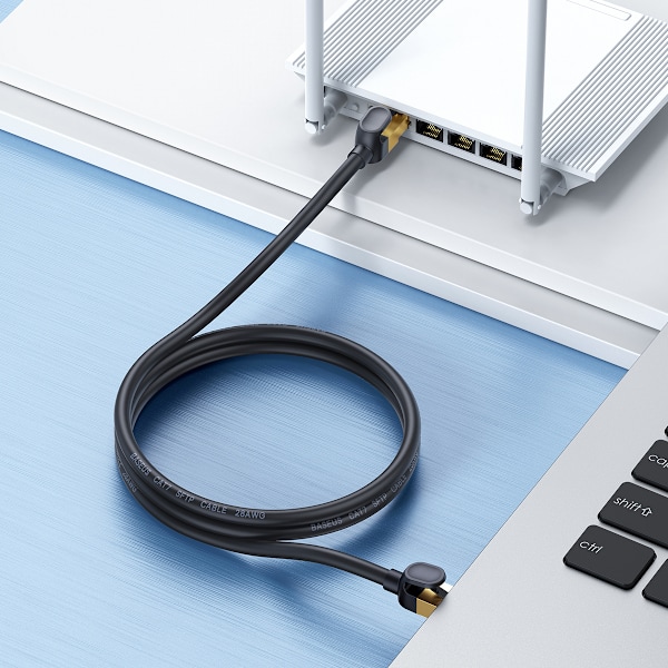 Baseus Speed Seven snabb nätverkskabel RJ45 10Gbps 1m svart (WKJ