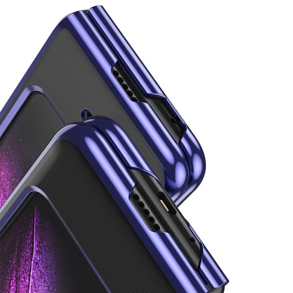 Samsung Galaxy Fold Blå Metallramfodral - Eleganta och Slitstark
