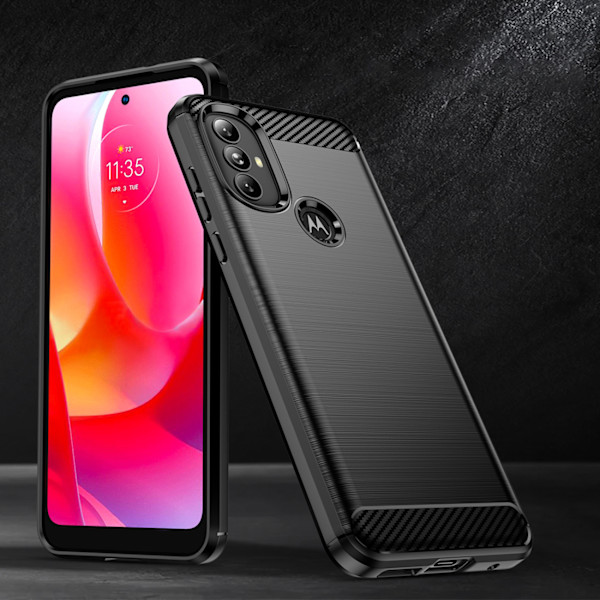 Motorola Moto G Power 2022 Skyddsfodral Flexibel Kolfiberväska -