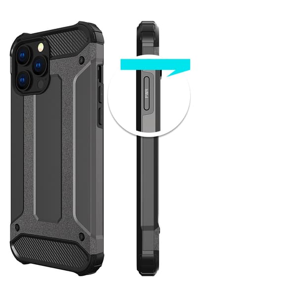 Hybridskydd Robust Hybridfodral för iPhone 13 Pro Silver