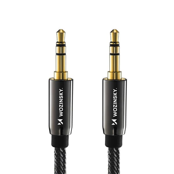 Wozinsky Universell Mini Jack till 2x AUX Kabel 1.5m Svart