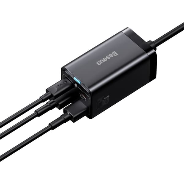 Baseus GaN3 Pro Snabbladdare 65W/ 2 x USB-C / 2 x USB/ PD/ QC4.0
