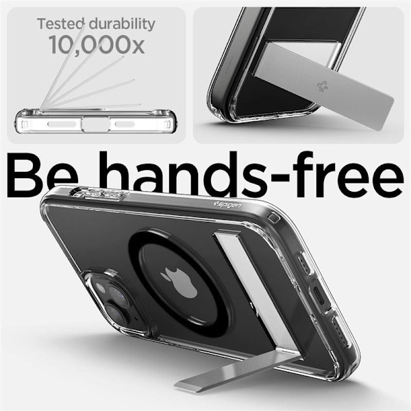 Spigen Ultra Hybrid S MagSafe-fodral med stativ för iPhone 15 Pl