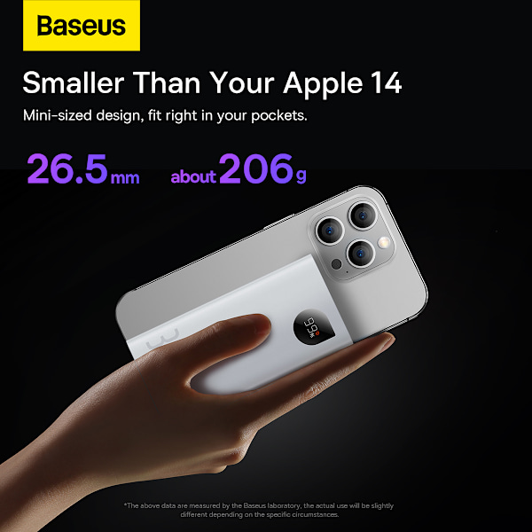 Powerbank Baseus Adaman2 med digital display/ 2x USB-A / 1x USB-
