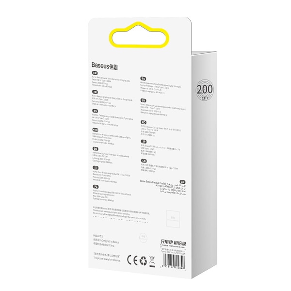 Baseus Crystal Shine 100W Snabbladdnings- och Datakabel USB Typ