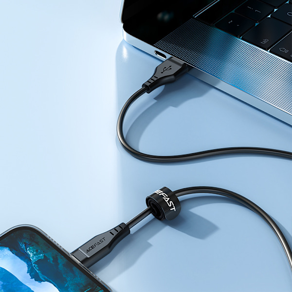 Acefast MFI-certifierad USB till Lightning-kabel 1/2m 2/4A/ Svar