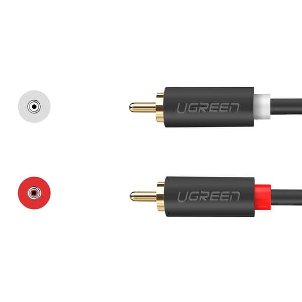 Ugreen AV104 30747 Ljudkabel 2RCA (hane) / 2RCA (hane) 1m - Grå