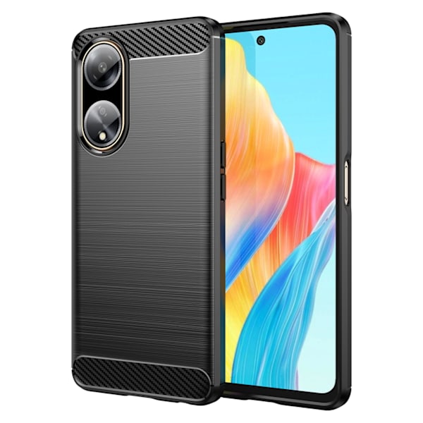 Flexibelt Karbonmönstrat Skal till Oppo A98 5G - Svart