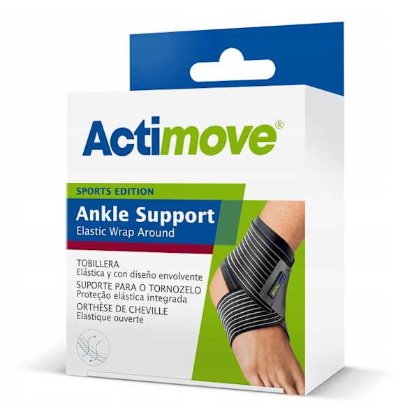 Actimove Fotledsstöd Elastisk Omslag Stabilisering Svart Storlek