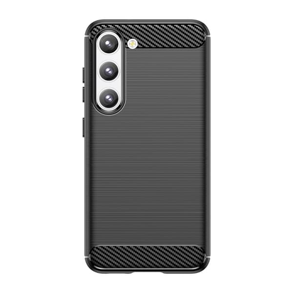 Samsung Galaxy S23+ Flexibelt Silikonskal med Kolfiberdesign/ Sv