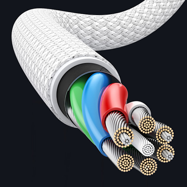 Ugreen US557 USB-C till USB-C Kabel 100W/ 1m - Vit