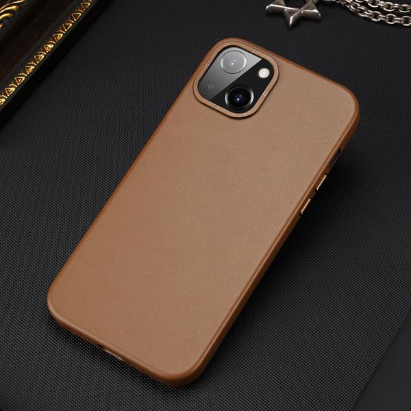 Dux Ducis Grit läderfodral för iPhone 14 Plus/ elegant konstläde