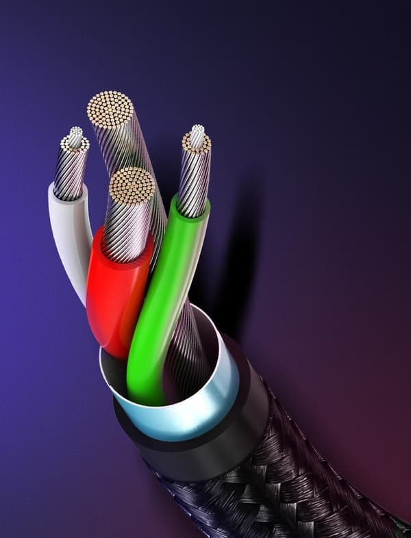 Ugreen 2-i-1 Kabel USB till Micro USB/Typ C 1m/ 2/4A Svart (3087