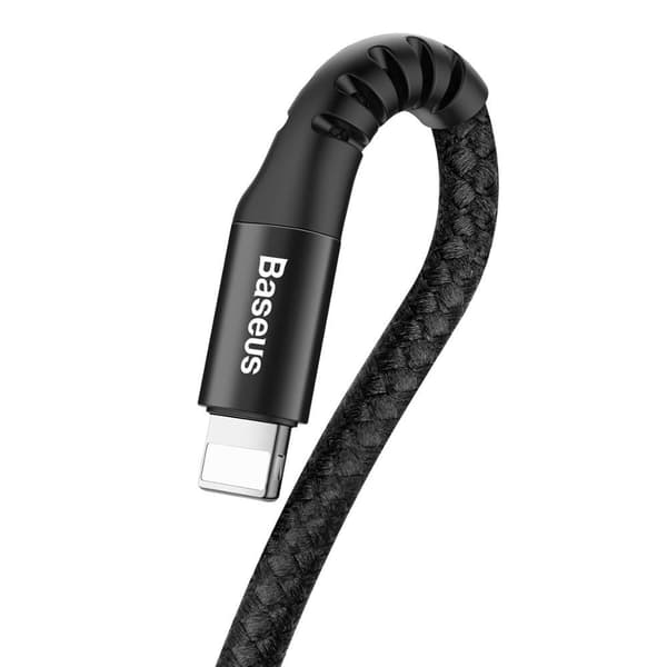 Baseus Fish Eye Spiral USB-A till Lightning Kabel 2A 1m - Svart