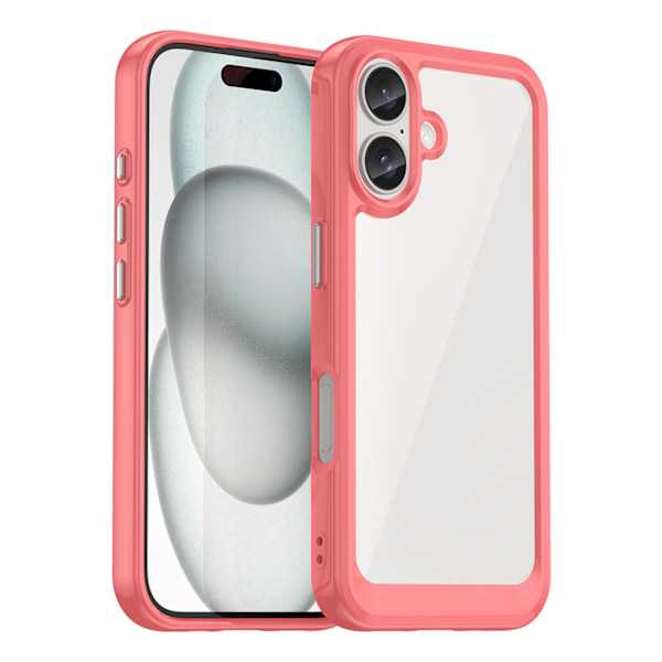 Skyddsfodral Outer Space med Silikonram för iPhone 16 - Röd