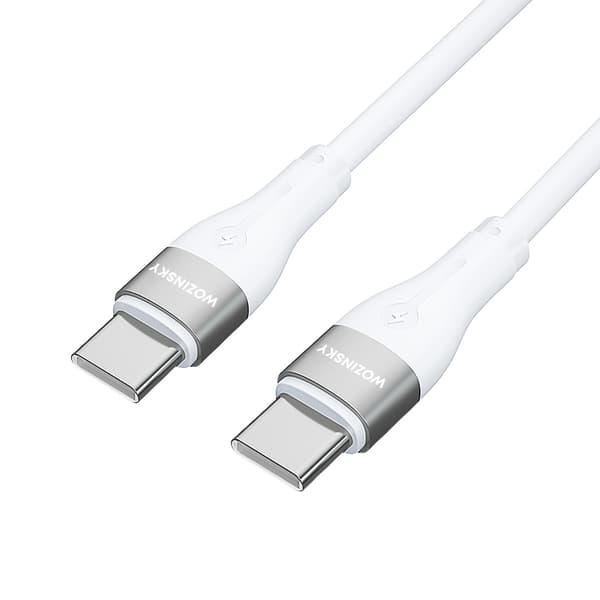 Wozinsky USB-C till USB-C Kabel PD 65W 2m - Vit
