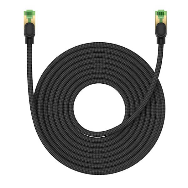 Baseus Snabb Nätverkskabel RJ-45 Kat.8 40Gbps 10m Flätad - Svart