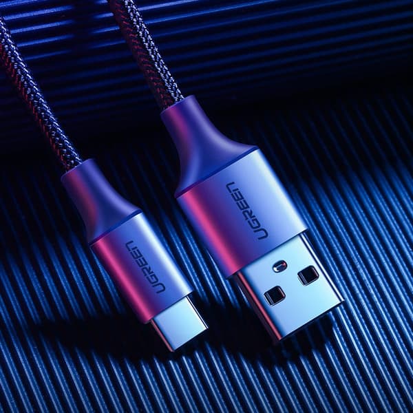 Ugreen US288 USB-A till USB-C Kabel 1m/ QC 3.0/ 3A Grå