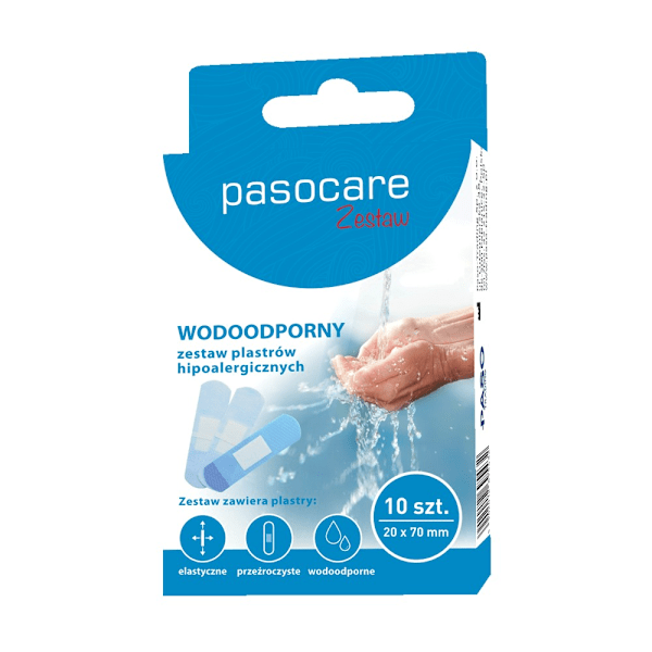 Självhäftande Vattentäta Plåster Pasocare Plus/ 20x70mm/ 10-pack