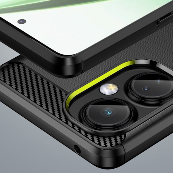 Flexibel Kolfiber Silikonskal för OnePlus Nord CE 3 - Svart