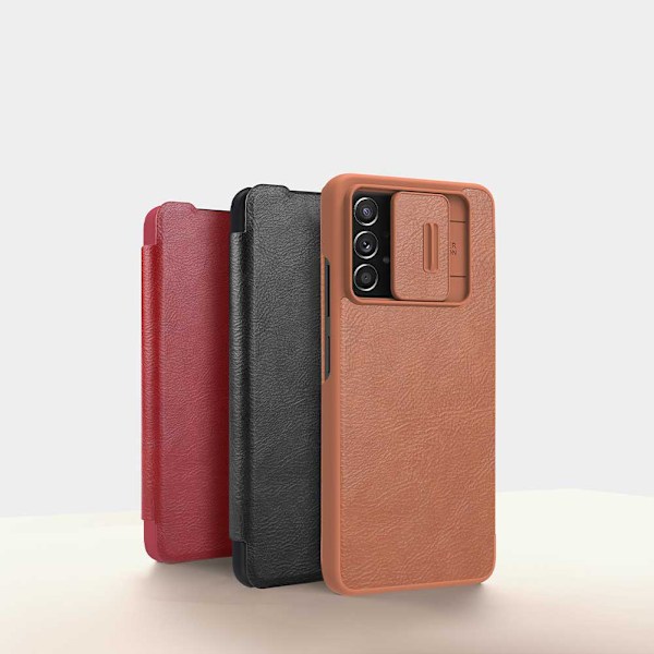 Nillkin Qin läderfodral för Samsung Galaxy A73 Brown