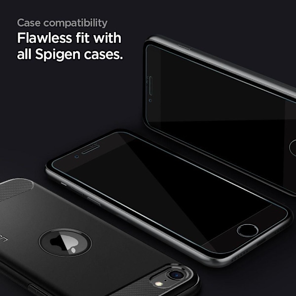 Spigen Härdat Glas FC för iPhone 7/8/SE 2020/2022 - Svart/ 2-pac