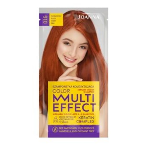 Joanna Multi Effect Färgschampo Färgbehandling 15 Flammig Röd