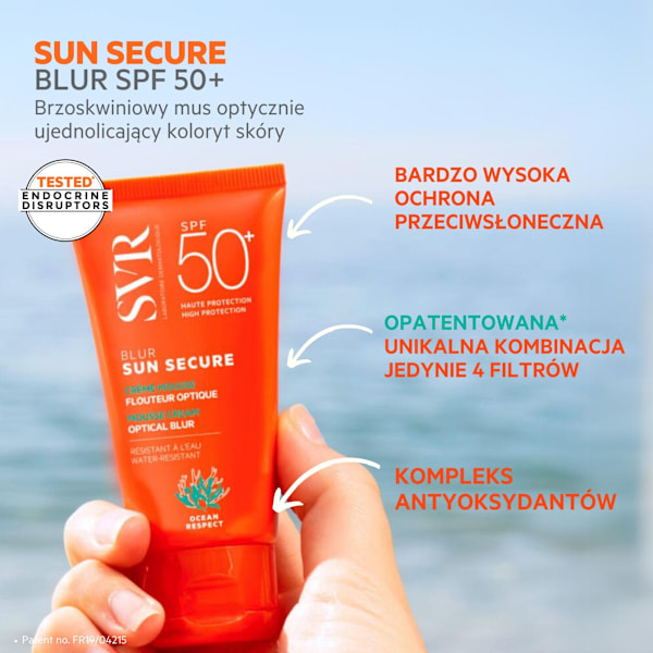 SVR Sol Secure Blur Färgtonande Kräm Skum Beige Ros SPF 50+/ 50