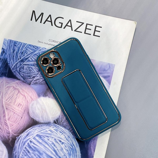 Elegant Blå Stödfodral för iPhone 13 med Inbyggt Stativ
