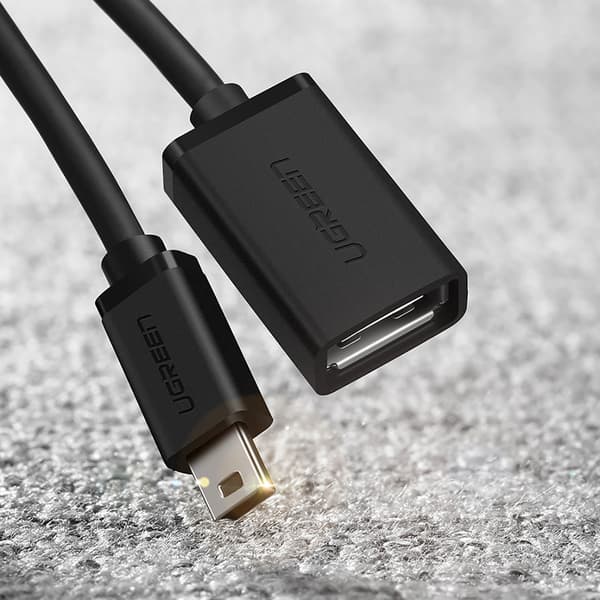 Ugreen US249 Adapter Mini USB-B till USB-A OTG 10 cm - Grå