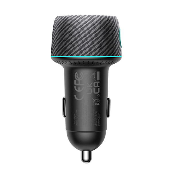 Joyroom JR-CCN01 60W USB-C/USB-A billaddare för bilen - Svart
