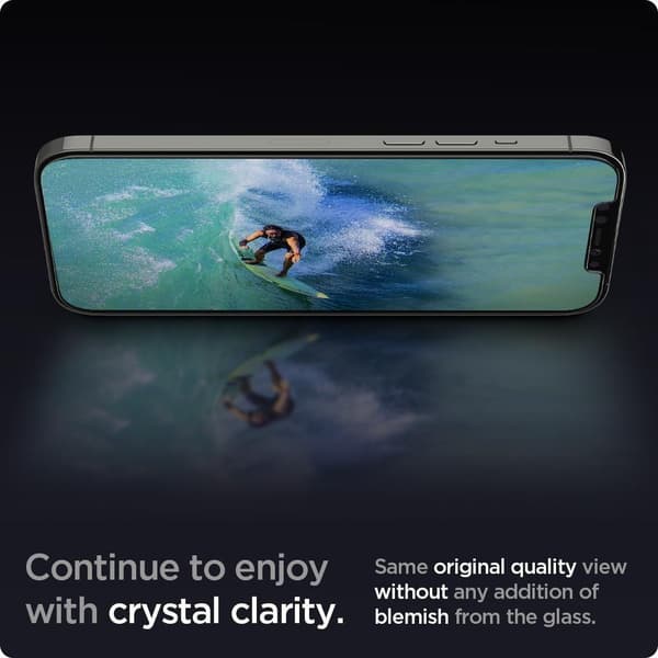 Spigen Glas.tR EZ Fit Härdat Glas för iPhone 12/12 Pro - 2-pack