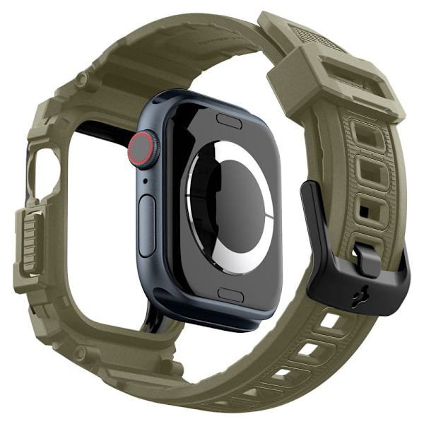 Spigen Rugged Armor Pro Armband för Apple Watch 10 (46 mm) - Grö