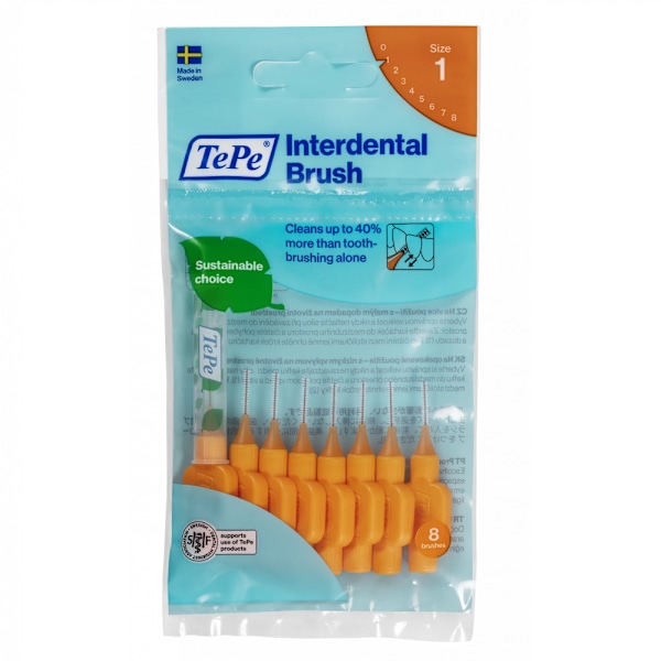 TePe Original Mellanrumsborste 0.45mm Orange/ 8 pack