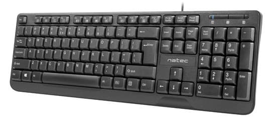 Natec/ Slim USB-tangentbord Trout/ svart