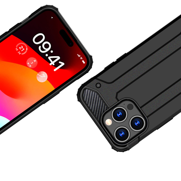 Robust Hybrid Armor Skal för iPhone 15 Pro - Blå