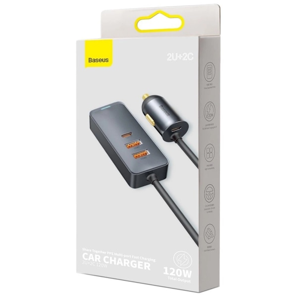 Baseus Share Together Billaddare 2x USB / 2x USB Typ C 120W PPS