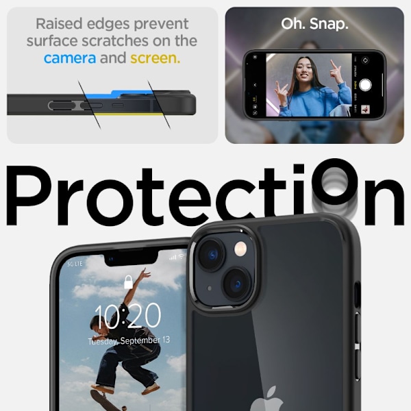 Spigen Ultra Hybrid Skal för iPhone 14 - Svart Matt