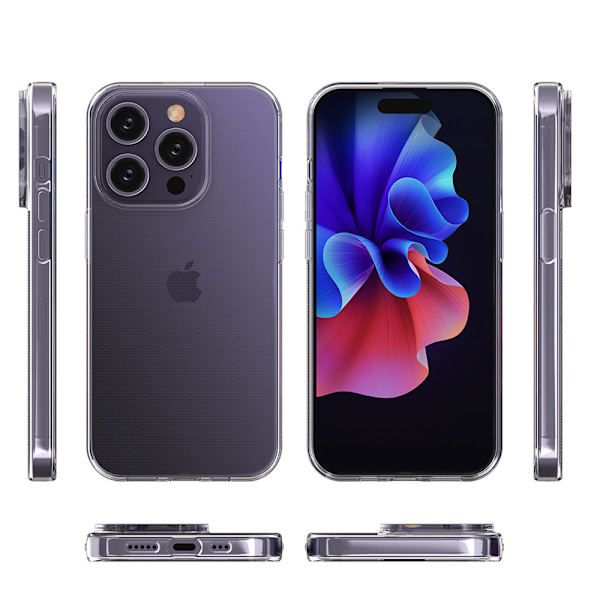 Tydlig Ultra Clear-fodral för iPhone 15 Pro - Transparent Design