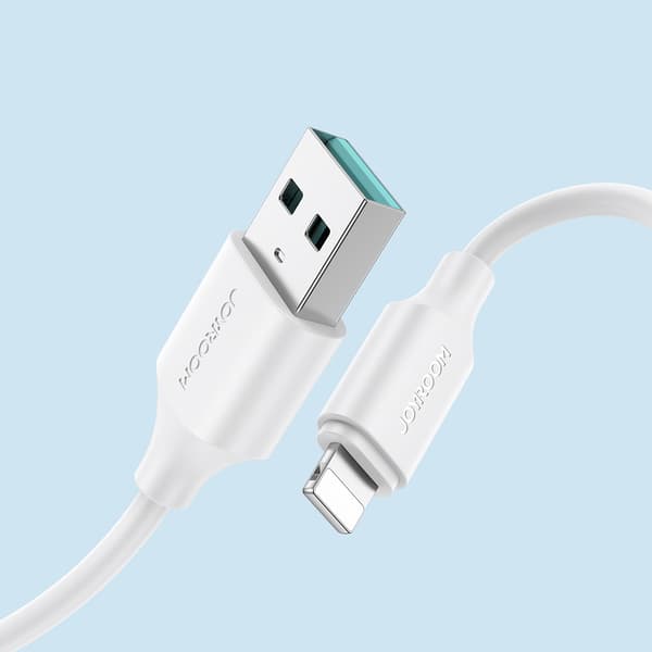 Joyroom Långvarig Serie A9 USB-A/Lightning 2.4A 1m Vit Kabel