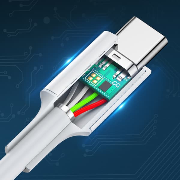 Ugreen US264 60520 USB-C till USB-C PD QC AFC Kabel 2m - Vit
