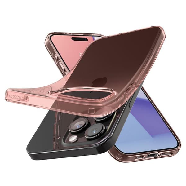 Spigen Crystal Flex Skal för iPhone 15 Pro Max - Rosa Transparen